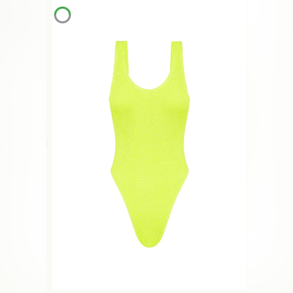 bond-eye Neon Lime Scoop-Front One-Piece Swimsuit
